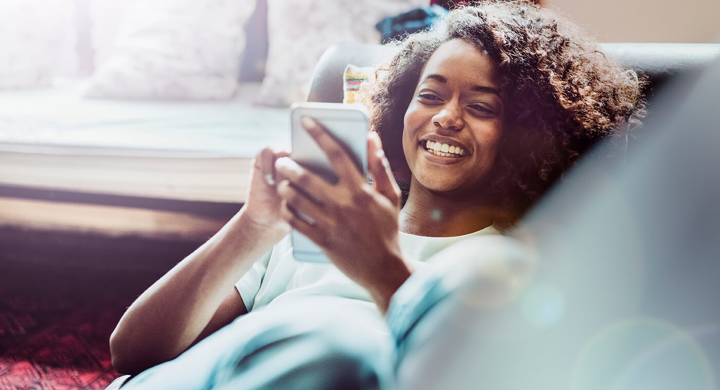 Woman on smartphone