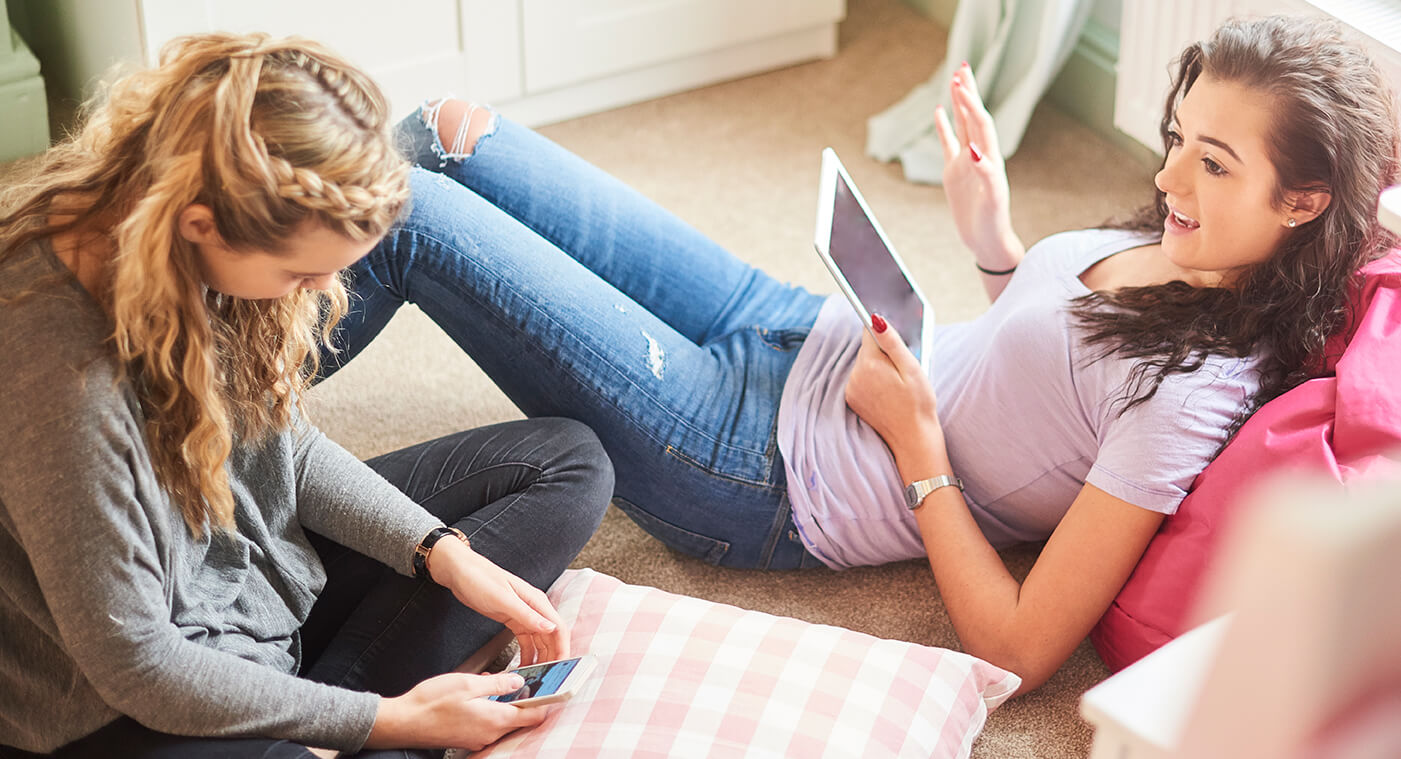 Friends on their devices