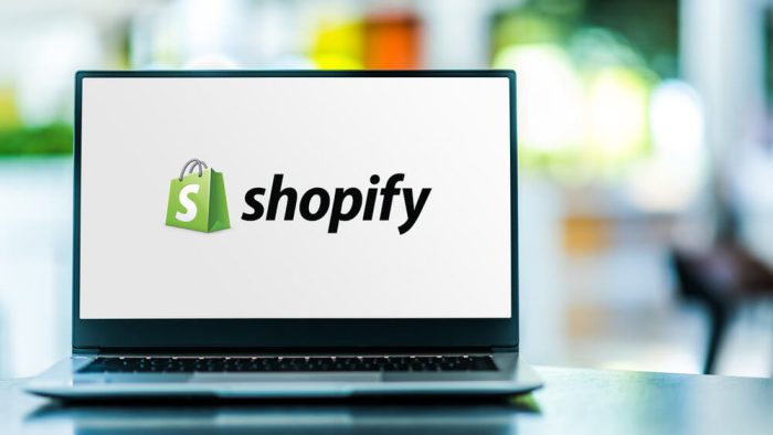 Spotify user on laptop